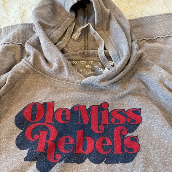 Ole Miss Rebels Gray Oversized Hoodie - Picture 2 of 5